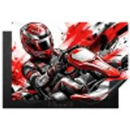 Kart - Coureur - Snelheid - Rood Inductie beschermer vinyl 3mm klein -3d