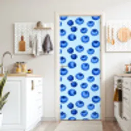 Bessen - Modern - Blauw deurposter klein 289 -sfeer5