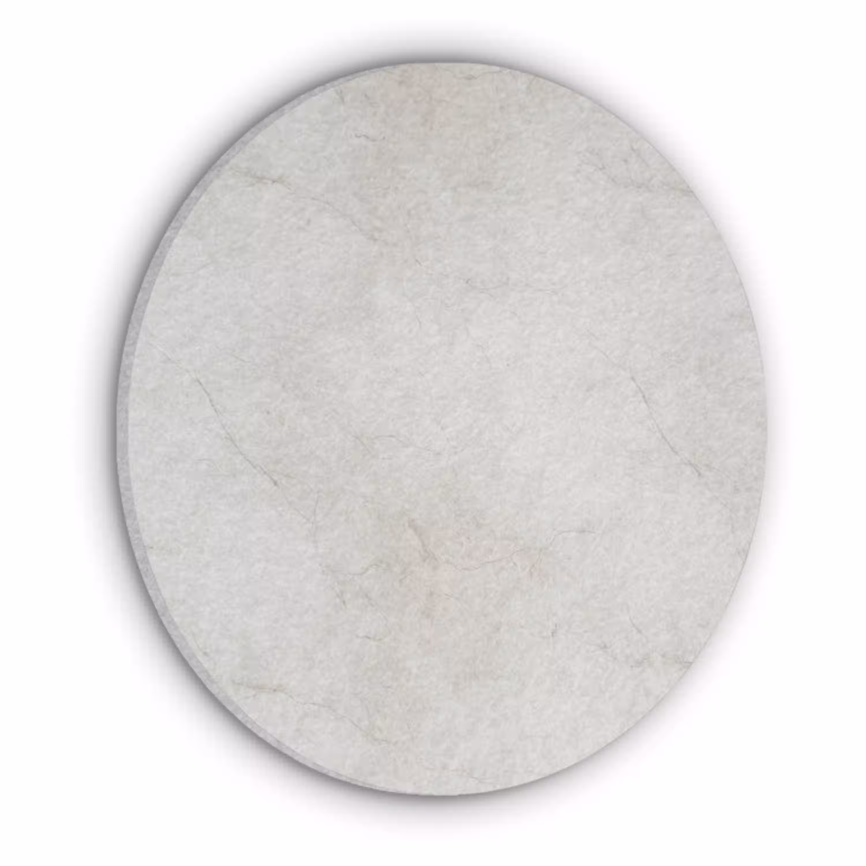 Grijs - Marmer - Aders Akoestische PET Vilt - Rond klein 838 -3d