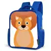 Dierenportret - Leeuw - kinderen Kinderrugzak - Blauw middel -schuin