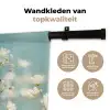 Stengels - Bloemen - Lucht - Wit Wandkleed katoen klein -sfeer2