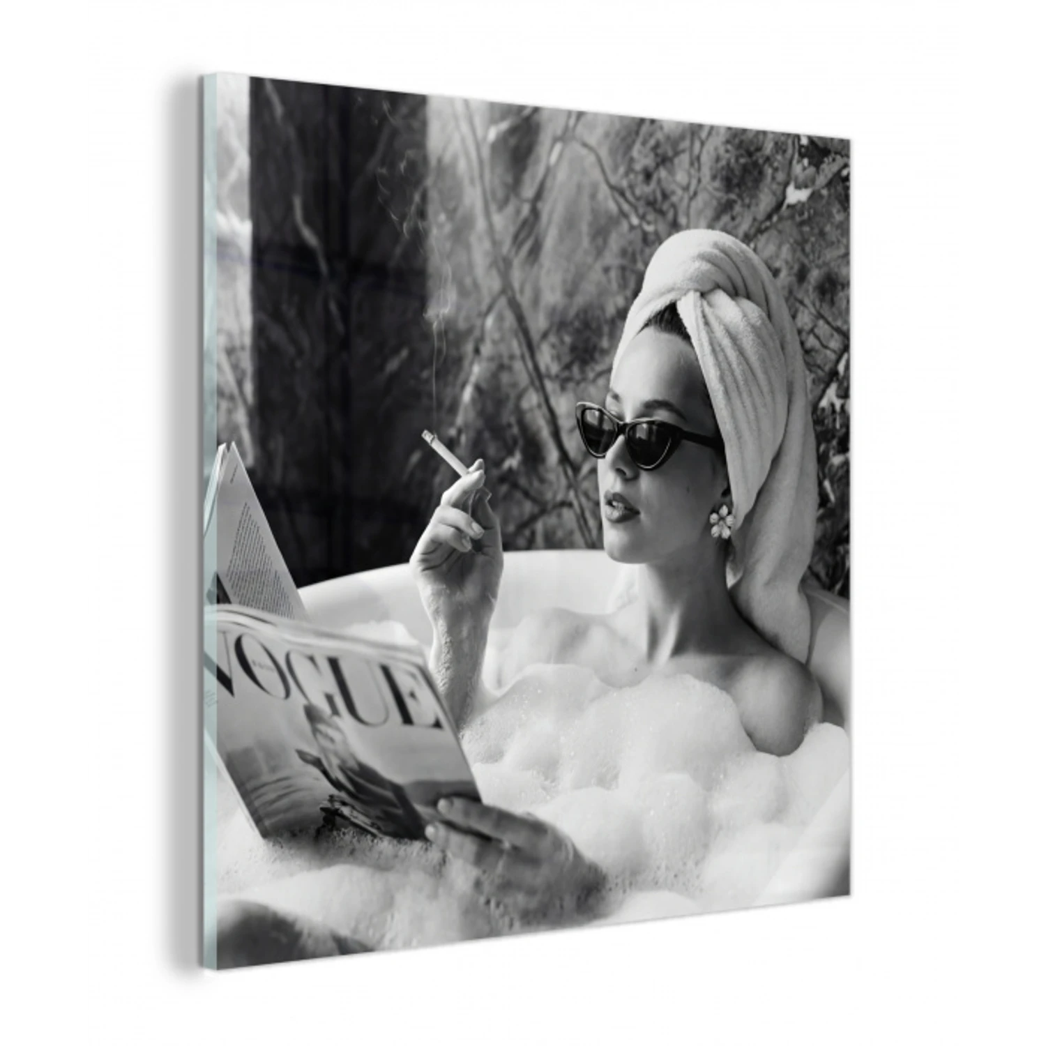 Relaxt - Bad - Zwart - Wit plexiglas 5mm klein -z3d