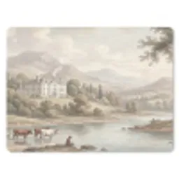 Landhuis - Rivier - Vee muismat rubber klein -3d