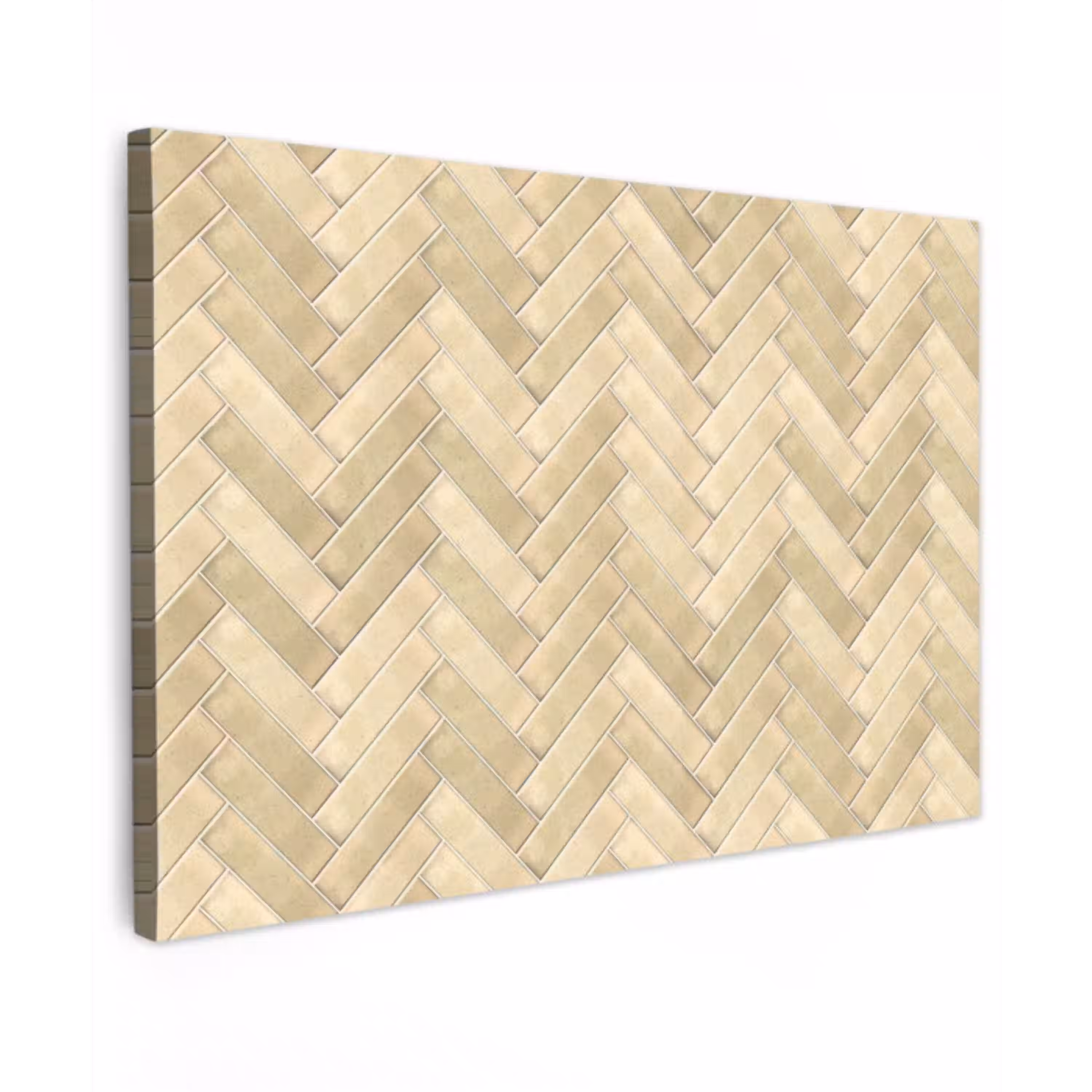 Visgraat - Tegel - Zand canvas 2cm klein 34 -z3d