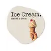 Ice cream - Softijs - Kleurrijk - Kers Wandcirkel Organisch Forex 3mm klein -3d