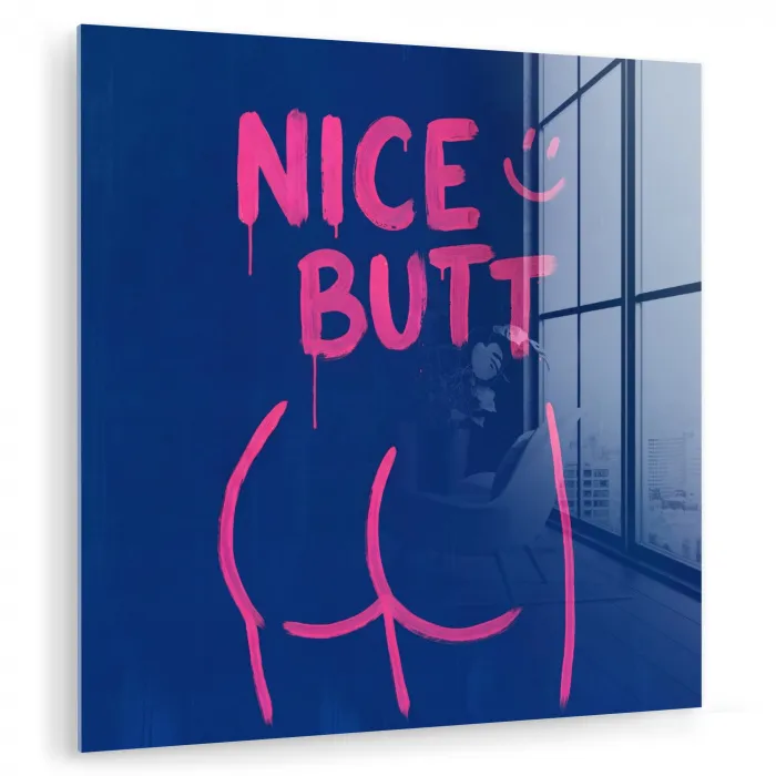 Brutaal - Grappig - Blauw plexiglas 5mm klein -zzzproduct_nieuw