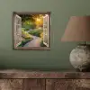 Doorkijk - Bloemen - Natuur - Zon - Pad aluminium wit klein -sfeer2