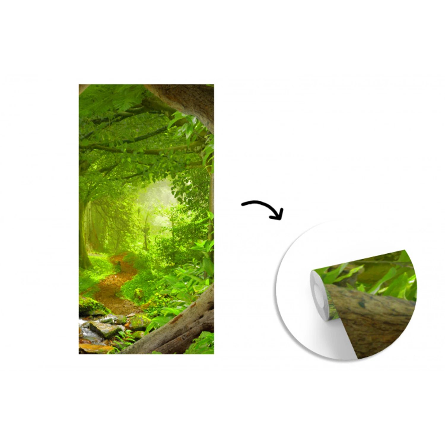 Jungle - Groen - Natuur - Tropisch - Planten fotobehang vinyl groot -3d