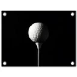 Golfbal - Minimalistisch - Wit tuinposter los doek klein -3d