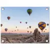 Luchtballonnen - Rotsen - Zonsopgang tuinposter los doek klein -3d
