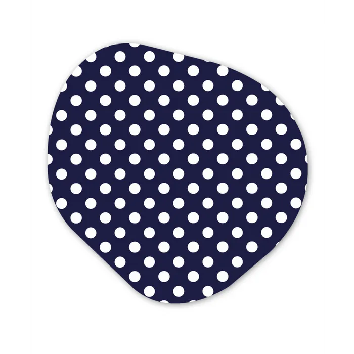 Oceaan - Stippen - Blauw - Wit Wandcirkel Organisch Forex 3mm klein 629 -3d