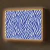 Zebra - Patroon - Kobalt - Blauw Light Box met batterij (Wandlamp) middel 907 -z3d_website