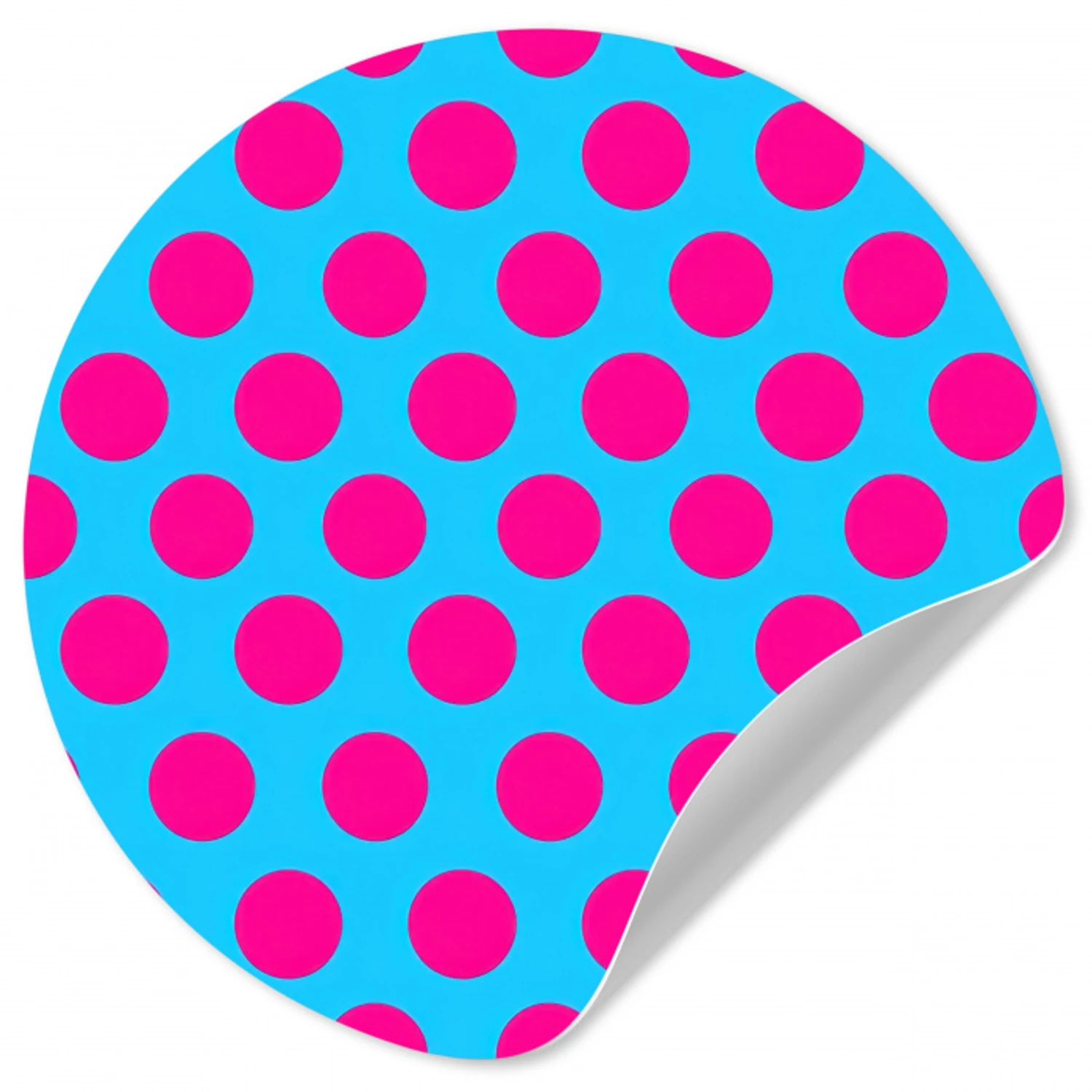 Stippen - Klassiek - Roze Wandcirkel behangsticker klein 186 -3d