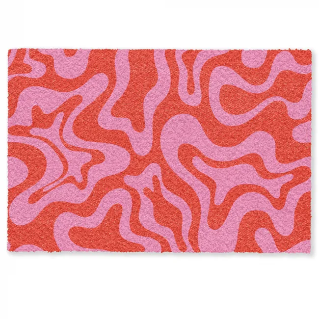 Fußmatte - Abstrakt - Muster - Rot - Rosa - Minimalistisch