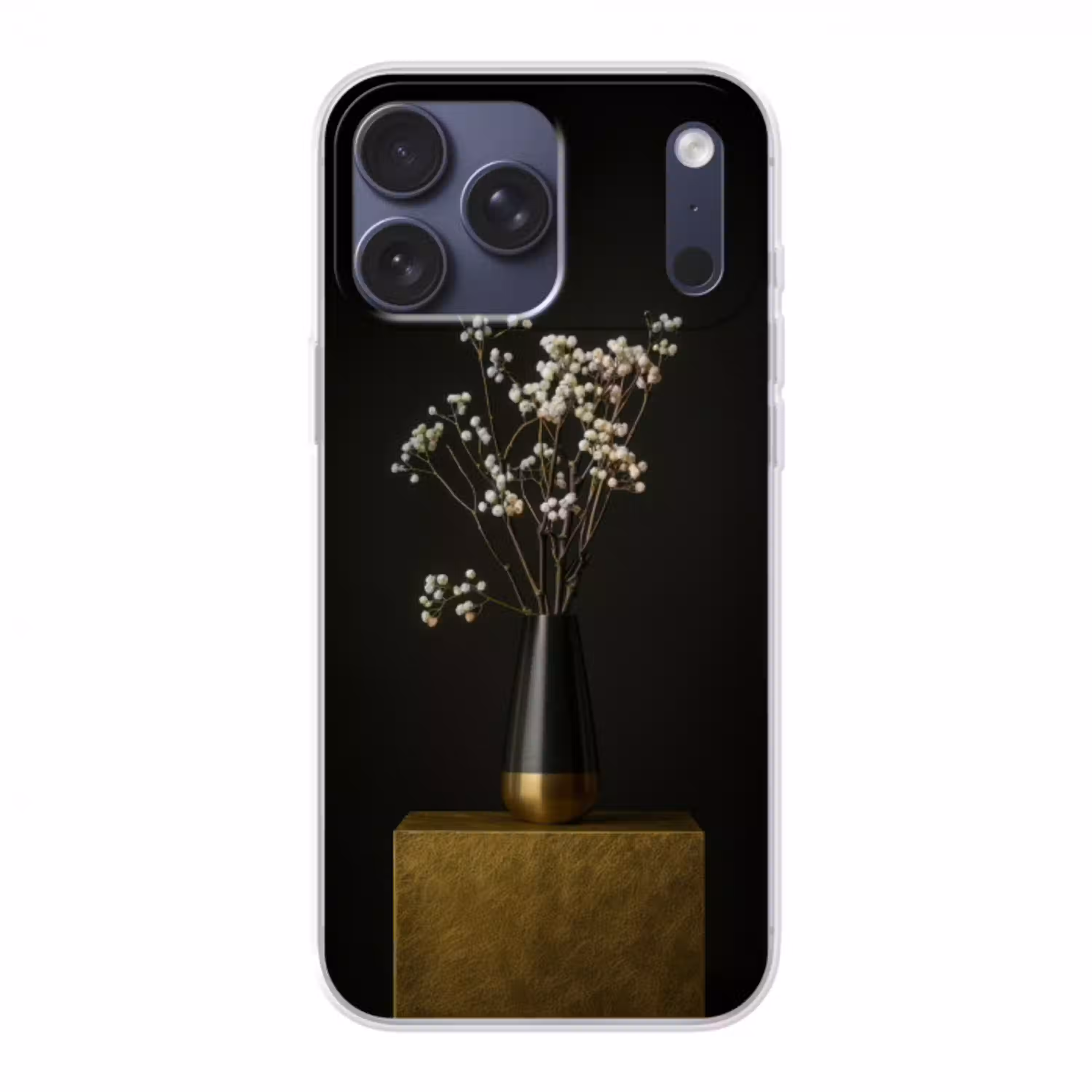 Bloembollen - Wit - Vaas - Minimalistisch Telefoonhoesje iPhone 17 Pro Max klein -3d