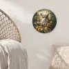 Uil - Vogels - Bloemen - Natuur Wandcirkel kunststof plaat 5mm dik klein -sfeer5