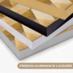 Geometrisch - Driehoek - Goud Textielframe zwart klein 947 -USP_kleurenNL