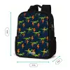 Dinos - Bliksem - Dieren - Blauw Rugzak - Zwart middel -productfoto_formaten
