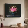 Quote - Bloemen - Vaas - Neon Textielframe zwart klein -sfeer3