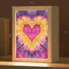 Tie dye - Hartvorm - Vlammen - Oranje Light Box met kabel klein -zzz_3d_website