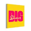Dream big - Geel - Roze aluminium wit klein -3d
