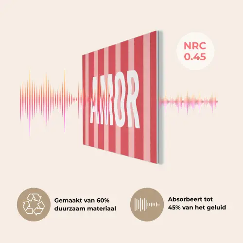 Amor - Strepen - Rood - Roze PET vilt klein -USP_NL