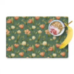Tulpen - Botanisch - Groen Placemat vinyl groot 368 -zzzproduct_Kitchenyeah-website