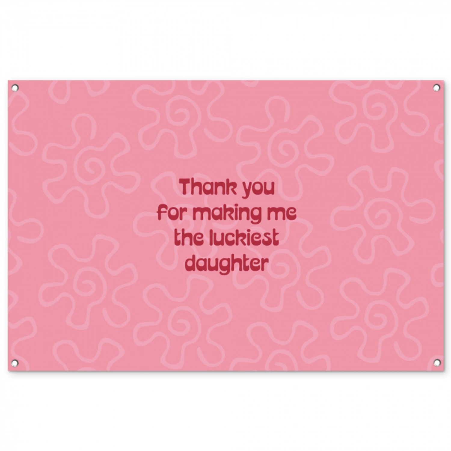 Tekst - Rood - Moederdag tuinposter los doek groot -3d