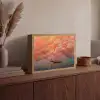 Zee - Boot - Wolken - Oranje Light Box met batterij (Wandlamp) middel -sfeer2