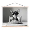 Chihuahua - Hond - Zonnebril - Humoristisch - Zwart - Wit - Spaghetti textielposter latten blank klein -3d