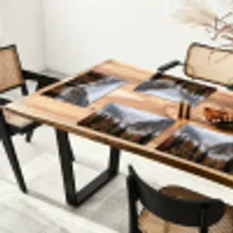Bergen - Vallei - Mist - Herfst - Natuur Placemat vinyl groot -zzsfeer4_Kitchenyeah-website