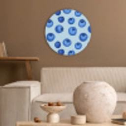 Bessen - Modern - Blauw Akoestische PET Vilt - Rond klein 838 -sfeer1