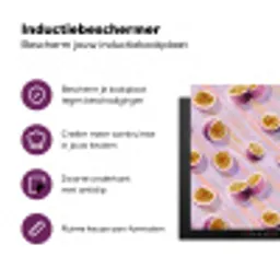 Passievrucht - Tropisch - Paars Inductie beschermer vinyl 3mm klein 276 -zzzzzzz-cc-usp