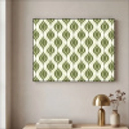 Patroon - Retro - Groen Textielframe zwart klein 947 -sfeer2