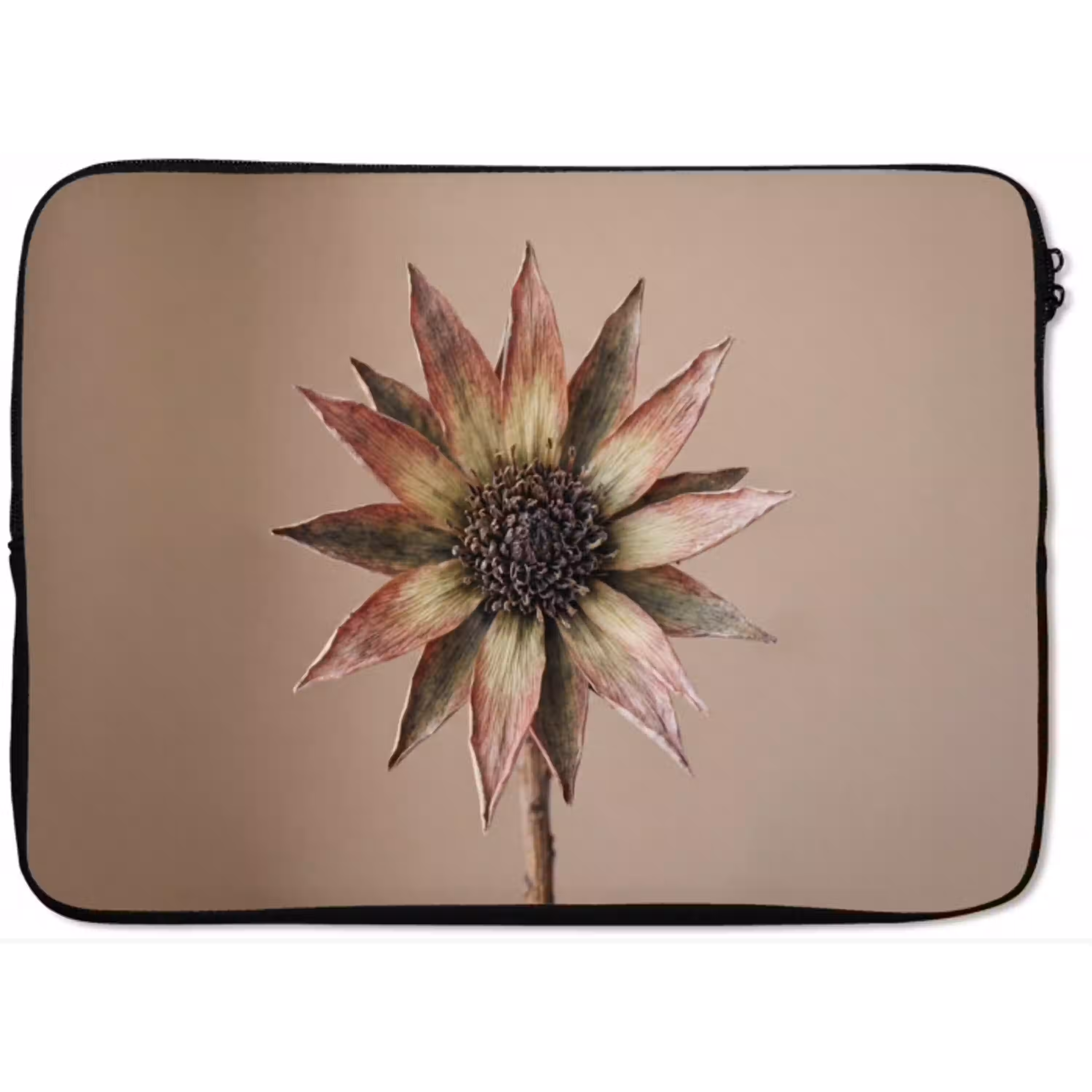 Droogbloem - Protea - Vintage - Beige - Rustiek laptophoes neopreen klein -zkaufland3dotto