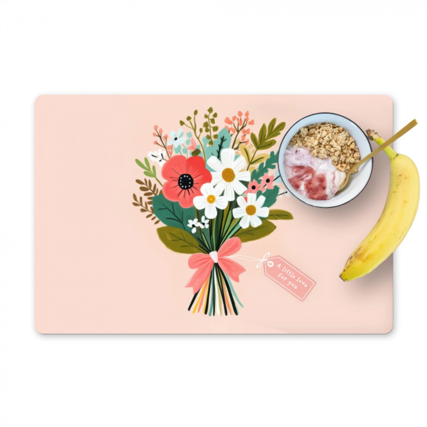 Boeket - Strikje - Kaartje - Quote Placemat vinyl groot -zzzproduct_Kitchenyeah-website