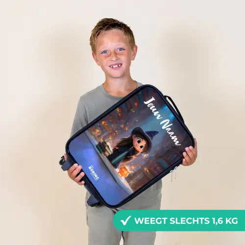 Kleine tovernares in bibliotheek Kinderkoffer - Zwart klein -sfeer4_NL