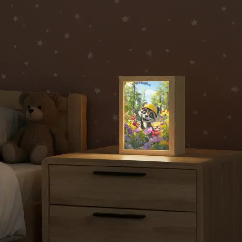 Wasbeer  - Natuur - Bloemen - Bouwhelm Light Box met kabel klein -sfeer1_kind