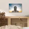Boeddha hoofd - Buddha - Lucht - Spiritueel - Meditatie aluminium wit klein -sfeer3