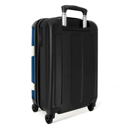 Abstract - Blauwe vormen NBS - Handbagage koffer - Kinderen Unisex middel -achterkant
