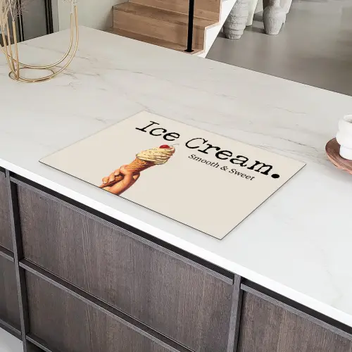 Ice cream - Softijs - Kleurrijk - Kers Inductie beschermer vinyl 3mm klein -sfeer8