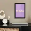 Oh darling - Hart - Paars fotolijst zwart zonder passe partout klein -sfeer1