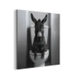 Ezel - Telefoon - Toilet - Zwart - Wit aluminium wit klein -3d