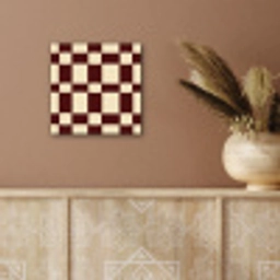 Retro - Patroon - Bruin aluminium wit klein 46 -sfeer4
