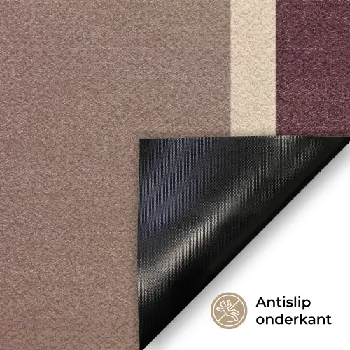 Vlakken - Abstract - Bordeaux - Lijnen Deurmat klein -antislip_NL