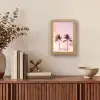 Palmbomen - Paars - Wolken - Lucht Light Box met kabel (Tafellamp) klein -sfeer2