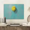 Ballon - Geel - Smiley PET vilt klein -sfeer1