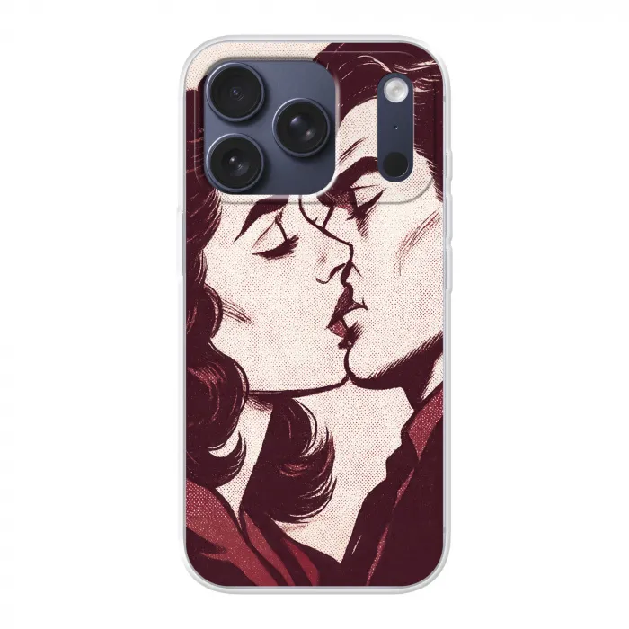Kussen - Personen - Retro - Bordeaux Telefoonhoesje iPhone 17 Pro klein -3d