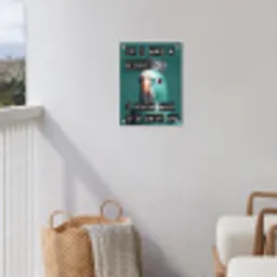 Parkiet - Turquoise - Quotes - Decoratie tuinposter los doek klein -sfeer8