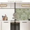 Vlakken - Rustiek - Groen keuken achterwand 2 middel 871 -voor-na2_DE